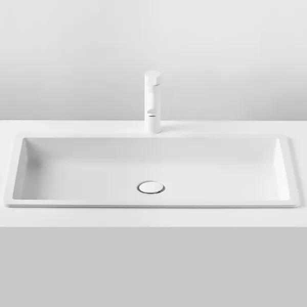 Умывальник Aquatoria MB-L-0106 Прямоугольная / Врезной / Белый photo 3