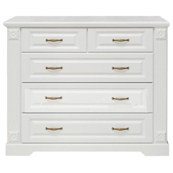 Comodă Alfa Mobila Perla 90 x 107 x 50 / MDF / White wood photo 1