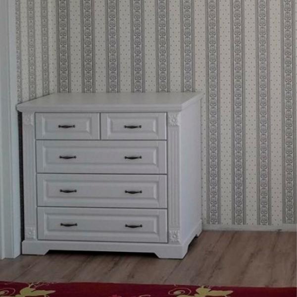 Comodă Alfa Mobila Perla 90 x 107 x 50 / MDF / White wood photo 2