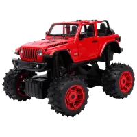Mașină Rastar JEEP Wrangler JL with Big foot design 27066 8 km/h / 2.4 GHz / Black Red