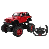 Mașină Rastar JEEP Wrangler JL with Big foot design 27066 8 km/h / 2.4 GHz / Black Red photo 5