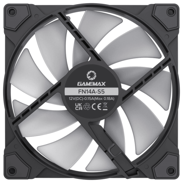Вентилятор для корпуса Gamemax FN14A-S5 Гидравлический подшипник / 1600 об/мин photo 12
