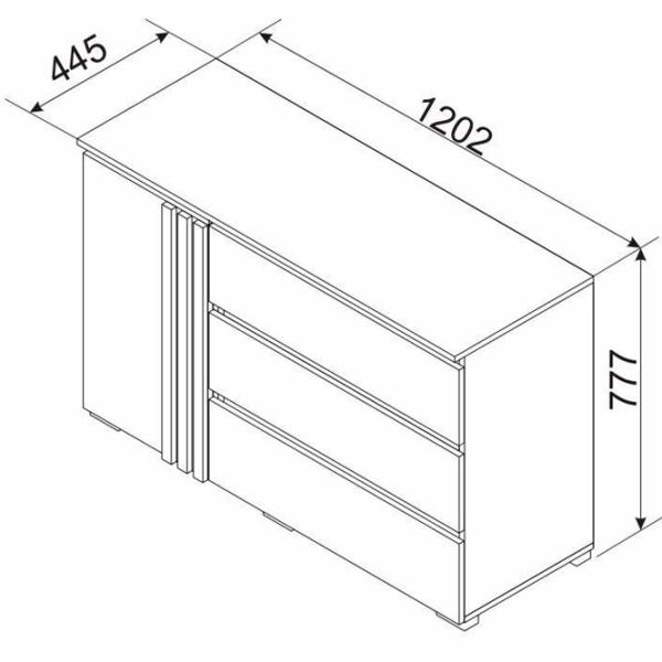 Комод Ambianta Malta 77.7 x 120.2 x 44.5см / ЛДСП / Fungo photo 2 Комод Ambianta Malta 77.7 x 120.2 x 44.5см / ЛДСП / Fungo photo 2
