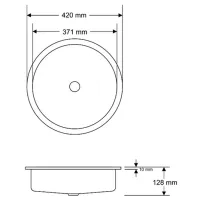 Lavoar Aquatoria MB-L-0121 Rotundă / Încastrabil / Black photo 2