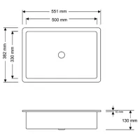 Lavoar Aquatoria MB-L-0104 Dreptunghiulară / Încastrabil / Black photo 2