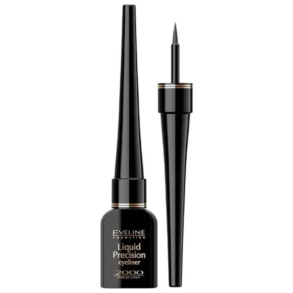 Подводка для глаз Eveline Cosmetics Eyeliner Liquid Precision 2000% Матовый черный / 18+ photo 1 Подводка для глаз Eveline Cosmetics Eyeliner Liquid Precision 2000% Матовый черный / 18+ photo 1