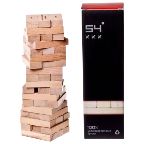 Joc de masă GaGa Games Alcoholic turn 54 degrees XXX 18+/ Jenga photo 1
