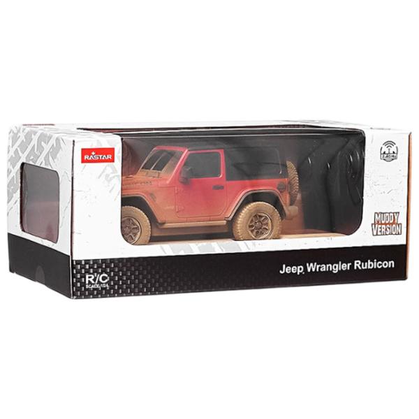 Mașină Rastar JEEP Wrangler Rubicon-Muddy 50541 7 km/h / 2.4 GHz / Gray Red photo 2