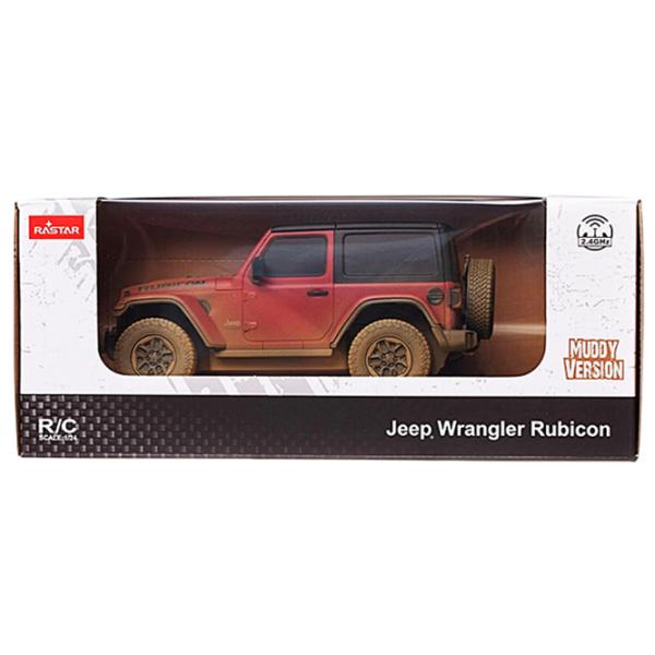 Mașină Rastar JEEP Wrangler Rubicon-Muddy 50541 7 km/h / 2.4 GHz / Gray Red photo 3