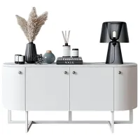 Комод Indart Oscart 3 76 x 160 x 45см / МДФ / Белый