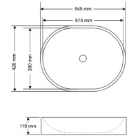 Lavoar Aquatoria MB-L-0016 Oval / Pe blat / Bronze photo 3