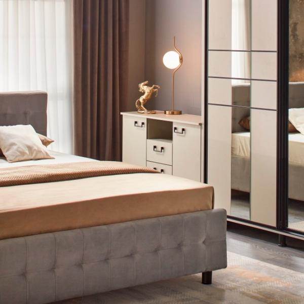 Comodă Ambianta RIO Fungo 80 x 102.2 x 40 / Lemn / Beige photo 3