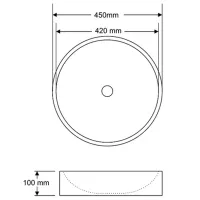 Lavoar Aquatoria MB-L-0013 Rotundă / Pe blat / Gray photo 2