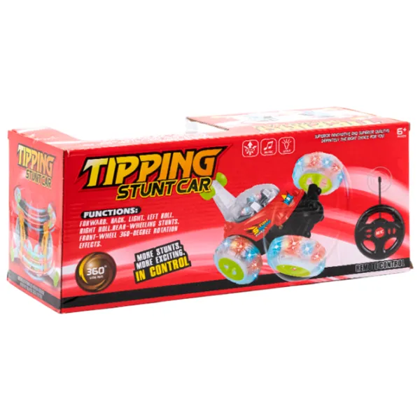 Машинка New World Tipping Stunt Car 93311 7 км/ч / 2.4 ГГц / Желтый Красный photo 4 Машинка New World Tipping Stunt Car 93311 7 км/ч / 2.4 ГГц / Желтый Красный photo 4