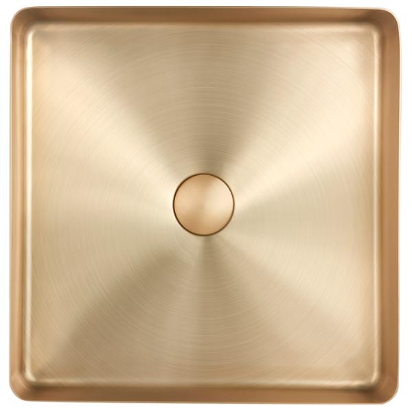 Lavoar SanDonna HD4040 Pătrată / Pe blat / Gold photo 1