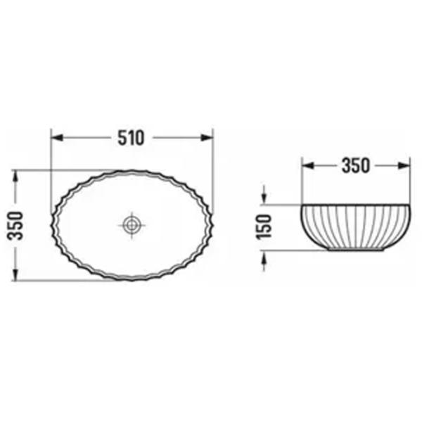 Lavoar SanDonna ST-GL49A Oval / Pe blat / Gray photo 2
