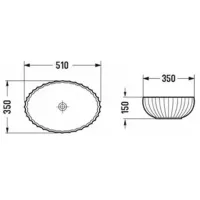Lavoar SanDonna ST-GL49A Oval / Pe blat / Gray photo 2