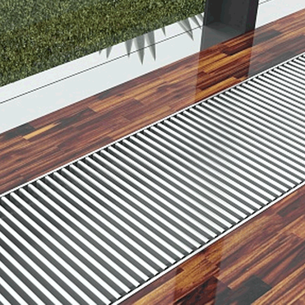 Grilă pentru convectori în pardoseală Techno PPA 250-1200/С Silver / Aluminiu photo 3