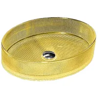 Lavoar SanDonna ST_GL38-G Oval / Pe blat / Auriu