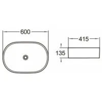 Lavoar Volle 1301.005004 Oval / Pe blat / Black photo 2