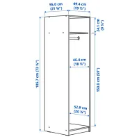 Шкаф Ikea Gursken 186 x 55см x 49.4 / ДСП / Светло бежевый photo 2