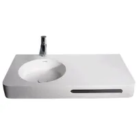 Lavoar Volle 13-40-742 Dreptunghiulară / Pe blat / White