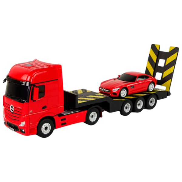 Camion Rastar Mercedes-Benz Antos 58249 8 km/h / 2.4 GHz / Yellow Red photo 1