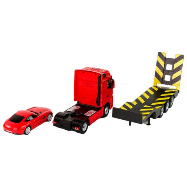 Camion Rastar Mercedes-Benz Antos 58249 8 km/h / 2.4 GHz / Yellow Red photo 3