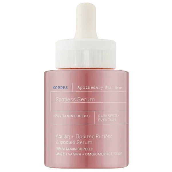 Сыворотка для лица KORRES APOTHECARY WILD ROSE SPOTLESS SERUM 0.03л / Все типы photo 1