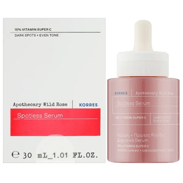 Сыворотка для лица KORRES APOTHECARY WILD ROSE SPOTLESS SERUM 0.03л / Все типы photo 3