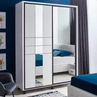 Dulap Ambianta Rio 200 x 58 x 224 / PAL / Alb photo 2