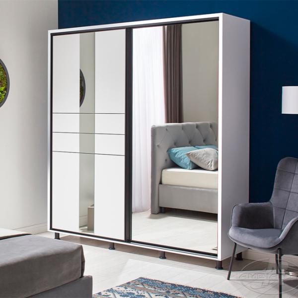 Шкаф Ambianta Rio 200 x 58см x 224 / ЛДСП / Белый photo 3 Шкаф Ambianta Rio 200 x 58см x 224 / ЛДСП / Белый photo 3