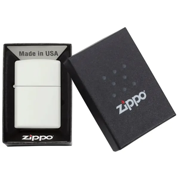 Brichetă Zippo Regular White Matte White / Alamă photo 5