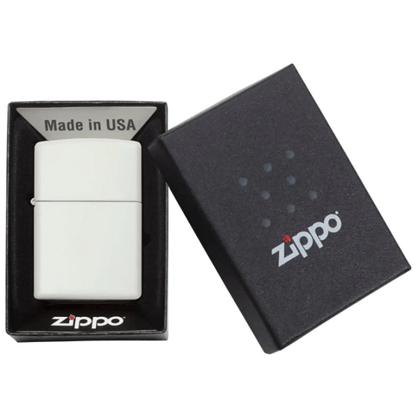 Brichetă Zippo Regular White Matte White / Alamă photo 5