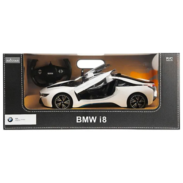 Mașină Rastar BMW i8 43718 10 km/h / 2.4 GHz / Black White photo 2 Mașină Rastar BMW i8 43718 10 km/h / 2.4 GHz / Black White photo 2