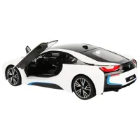 Mașină Rastar BMW i8 43718 10 km/h / 2.4 GHz / Black White photo 4