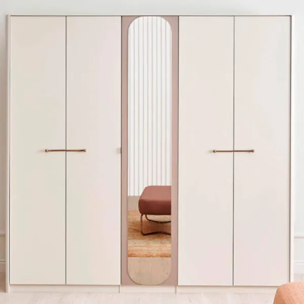 Шкаф Dogtas Milena 225.7 x 60.8см x 218.7 / ЛДСП / Кремовый photo 2