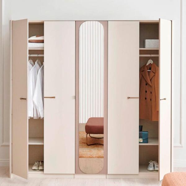 Шкаф Dogtas Milena 225.7 x 60.8см x 218.7 / ЛДСП / Кремовый photo 4