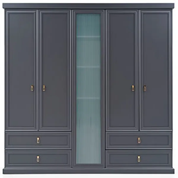 Шкаф Dogtas Lorenta 227.1 x 62.2см x 225.8 / ЛДСП / Антрацит photo 2