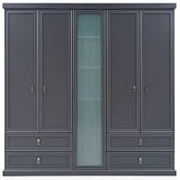Шкаф Dogtas Lorenta 227.1 x 62.2см x 225.8 / ЛДСП / Антрацит photo 2
