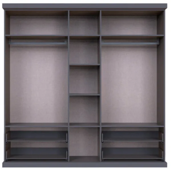 Шкаф Dogtas Lorenta 227.1 x 62.2см x 225.8 / ЛДСП / Антрацит photo 3