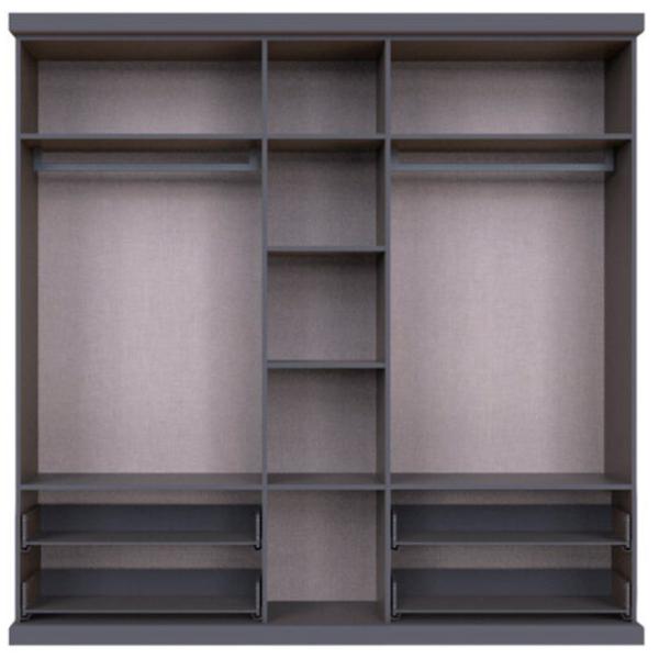 Шкаф Dogtas Lorenta 227.1 x 62.2см x 225.8 / ЛДСП / Антрацит photo 3