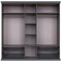 Шкаф Dogtas Lorenta 227.1 x 62.2см x 225.8 / ЛДСП / Антрацит photo 3