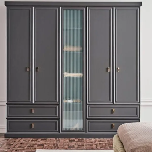 Шкаф Dogtas Lorenta 227.1 x 62.2см x 225.8 / ЛДСП / Антрацит photo 5