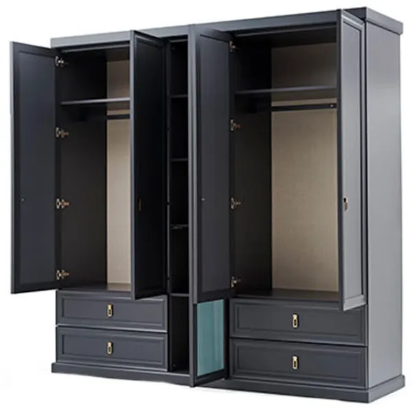 Шкаф Dogtas Lorenta 227.1 x 62.2см x 225.8 / ЛДСП / Антрацит photo 6