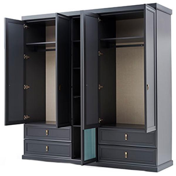 Шкаф Dogtas Lorenta 227.1 x 62.2см x 225.8 / ЛДСП / Антрацит photo 6