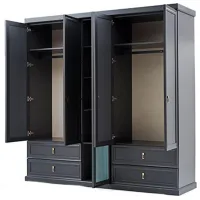 Шкаф Dogtas Lorenta 227.1 x 62.2см x 225.8 / ЛДСП / Антрацит photo 6