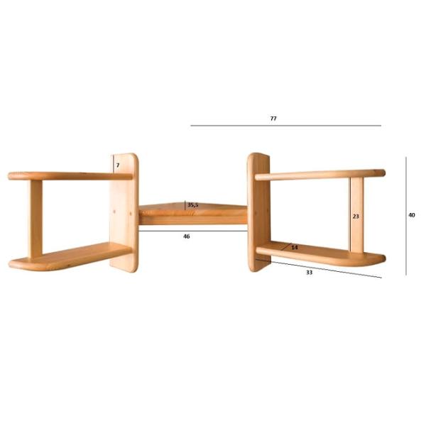 Полка Drewmax PK131 Дерево / Разноцветный photo 2 Полка Drewmax PK131 Дерево / Разноцветный photo 2