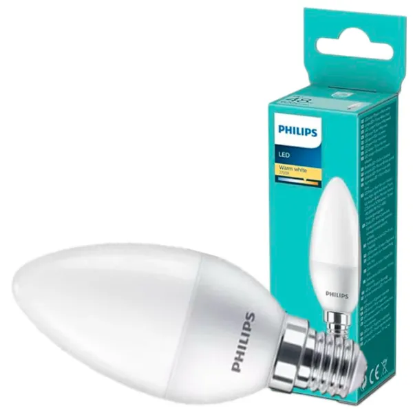 Лампочка светодиодная Philips B35 929002970893 E14 / 6 Вт / 2700 K / / White photo 4 Лампочка светодиодная Philips B35 929002970893 E14 / 6 Вт / 2700 K / / White photo 4