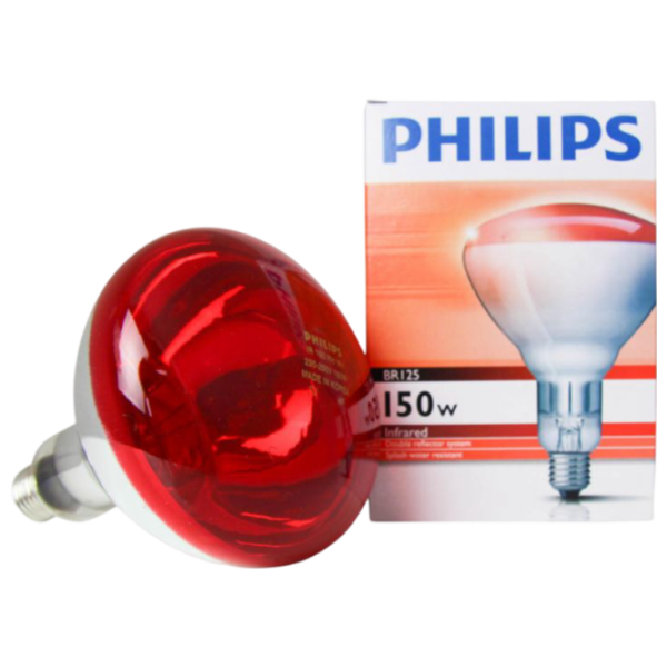 Инфракрасная лампа Накал Philips BR125 151894 E27 / 150 Вт / 1500 K / / Red photo 3